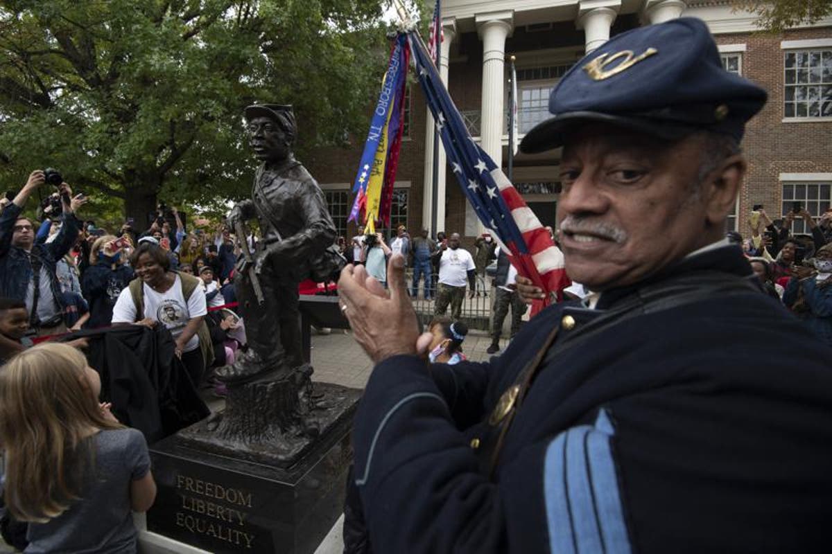 Monument to Black soldiers erected in town that refused to take down